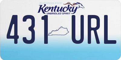 KY license plate 431URL