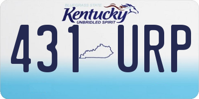 KY license plate 431URP