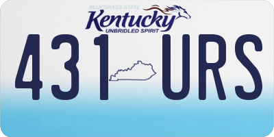 KY license plate 431URS
