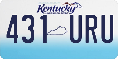 KY license plate 431URU