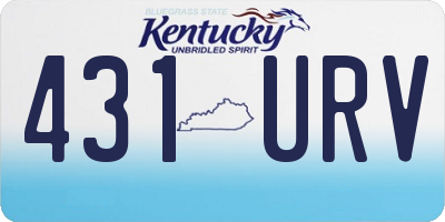KY license plate 431URV