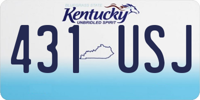 KY license plate 431USJ