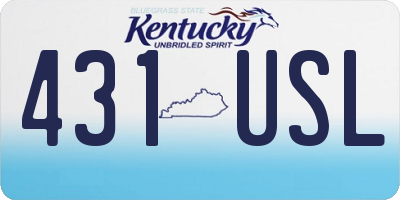 KY license plate 431USL