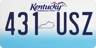 KY license plate 431USZ