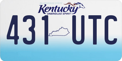 KY license plate 431UTC