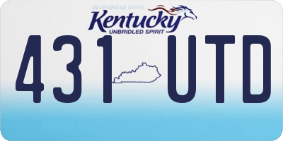 KY license plate 431UTD