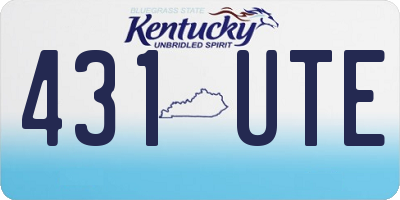 KY license plate 431UTE