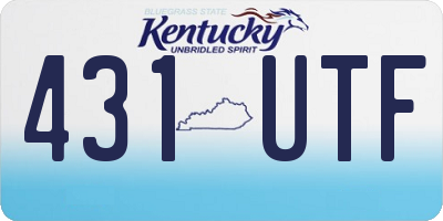 KY license plate 431UTF