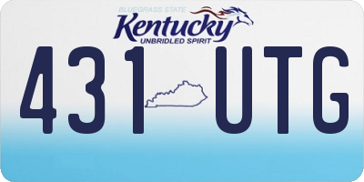 KY license plate 431UTG