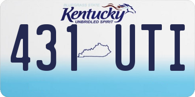 KY license plate 431UTI