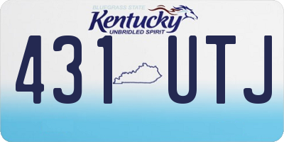 KY license plate 431UTJ