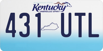 KY license plate 431UTL