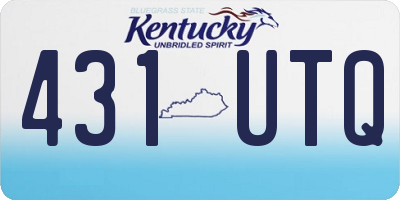 KY license plate 431UTQ