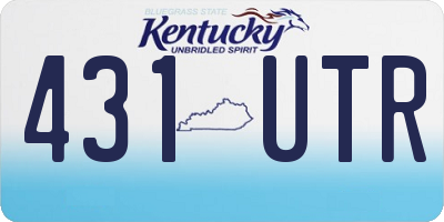 KY license plate 431UTR