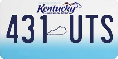 KY license plate 431UTS