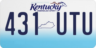 KY license plate 431UTU