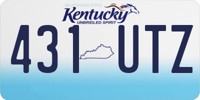KY license plate 431UTZ