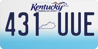 KY license plate 431UUE