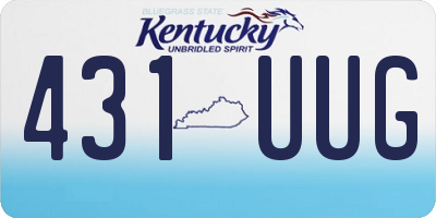 KY license plate 431UUG