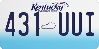 KY license plate 431UUI