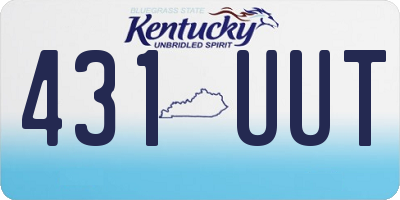 KY license plate 431UUT