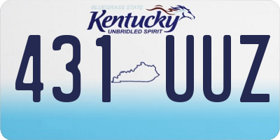 KY license plate 431UUZ