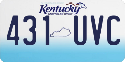 KY license plate 431UVC