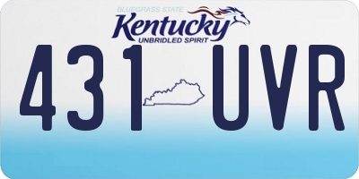 KY license plate 431UVR