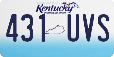 KY license plate 431UVS