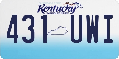 KY license plate 431UWI