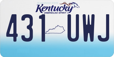 KY license plate 431UWJ