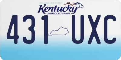 KY license plate 431UXC
