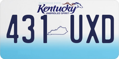 KY license plate 431UXD
