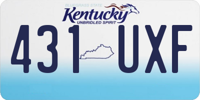 KY license plate 431UXF