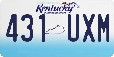 KY license plate 431UXM