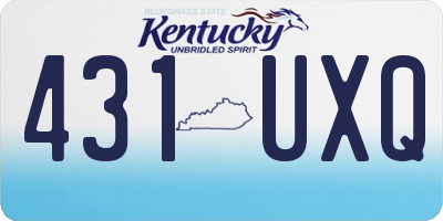 KY license plate 431UXQ