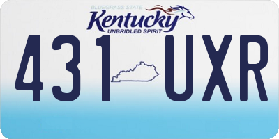 KY license plate 431UXR