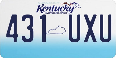 KY license plate 431UXU