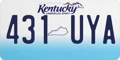 KY license plate 431UYA