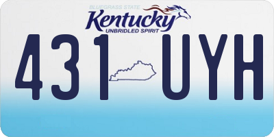 KY license plate 431UYH