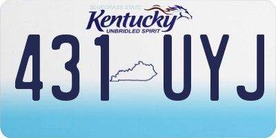 KY license plate 431UYJ