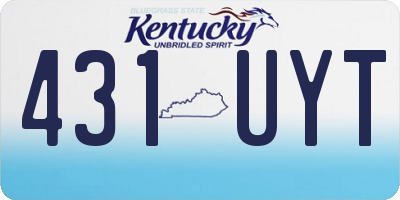 KY license plate 431UYT