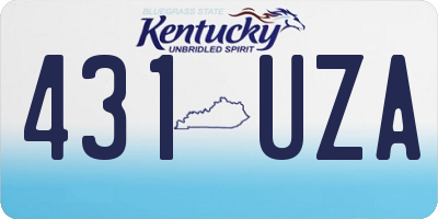 KY license plate 431UZA