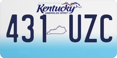 KY license plate 431UZC