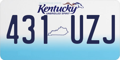 KY license plate 431UZJ