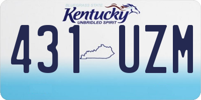 KY license plate 431UZM