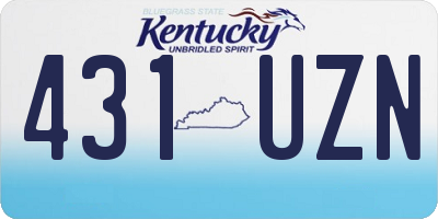 KY license plate 431UZN