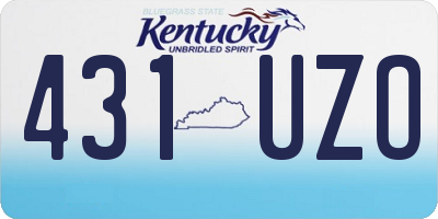 KY license plate 431UZO