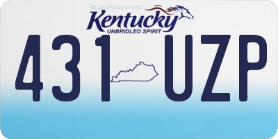 KY license plate 431UZP