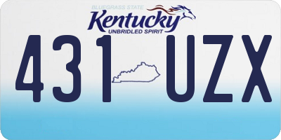 KY license plate 431UZX